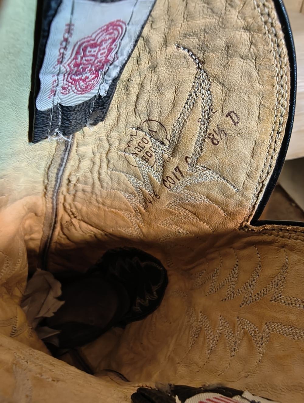 Men's Nocona Western Leather Cowboy Boots 8.5D Gray, Excellent Vintage Condition - Picture 10 of 10